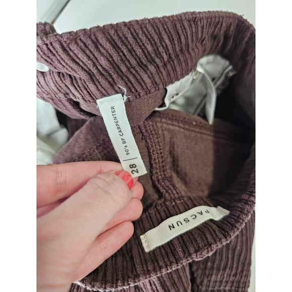 Pacsun Womens Sz 28 90s BF Carpenter Corduroy Pants Brown Y2K - Picture 5 of 5